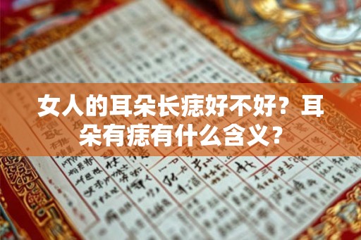 女人的耳朵长痣好不好？耳朵有痣有什么含义？