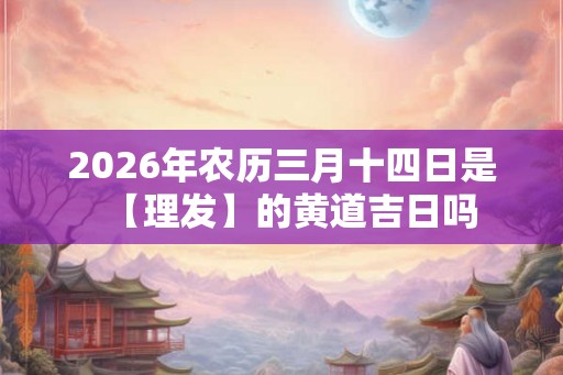 2026年农历三月十四日是【理发】的黄道吉日吗 2026年农历三月十四日是【理发】的黄道吉日吗