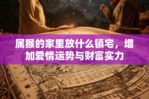 属猴的家里放什么镇宅，增加爱情运势与财富实力