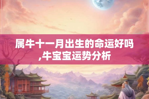 属牛十一月出生的命运好吗,牛宝宝运势分析