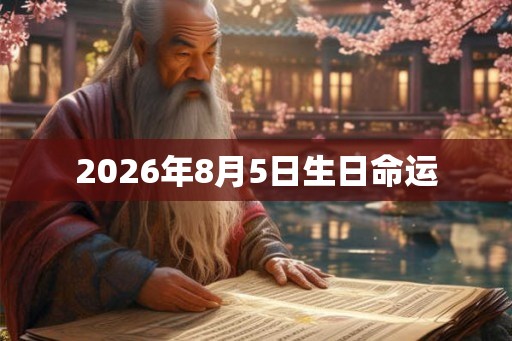 2026年8月5日生日命运