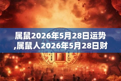 属鼠2026年5月28日运势,属鼠人2026年5月28日财运,生肖鼠2026年5月28日运势