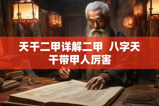 天干二甲详解二甲  八字天干带甲人厉害