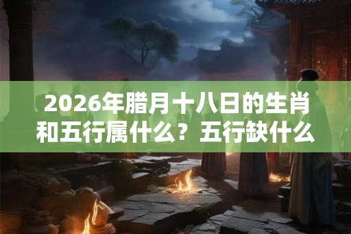 2026年腊月十八日的生肖和五行属什么？五行缺什么？