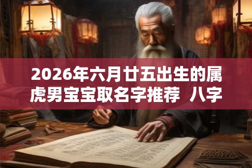 2026年六月廿五出生的属虎男宝宝取名字推荐  八字测算