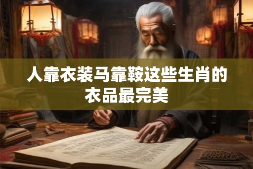 人靠衣装马靠鞍这些生肖的衣品最完美