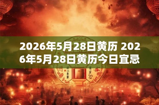 2026年5月28日黄历 2026年5月28日黄历今日宜忌