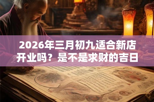 2026年三月初九适合新店开业吗？是不是求财的吉日？