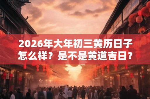 2026年大年初三黄历日子怎么样？是不是黄道吉日？