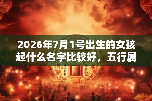2026年7月1号出生的女孩起什么名字比较好，五行属什么