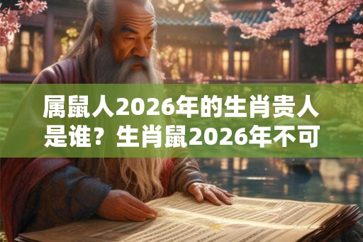 属鼠人2026年的生肖贵人是谁？生肖鼠2026年不可错过的贵人