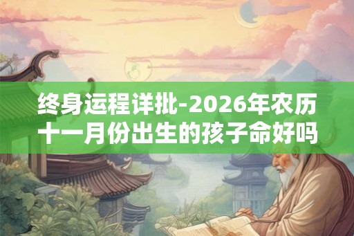 终身运程详批-2026年农历十一月份出生的孩子命好吗 终身运程详批-2026年农历十一月份出生的孩子命好吗