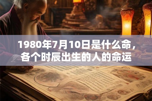 1980年7月10日是什么命，各个时辰出生的人的命运