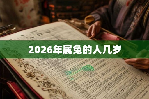 2026年属兔的人几岁