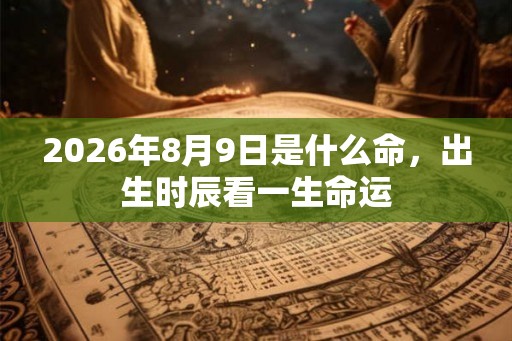 2026年8月9日是什么命,出生时辰看一生命运 2026年8月9日是什么命,出生时辰看一生命运