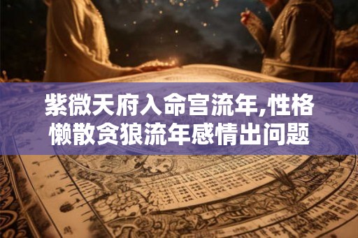 紫微天府入命宫流年,性格懒散贪狼流年感情出问题
