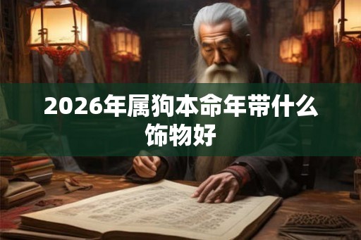 2026年属狗本命年带什么饰物好