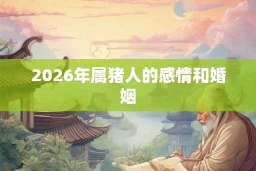 2026年属猪人的感情和婚姻