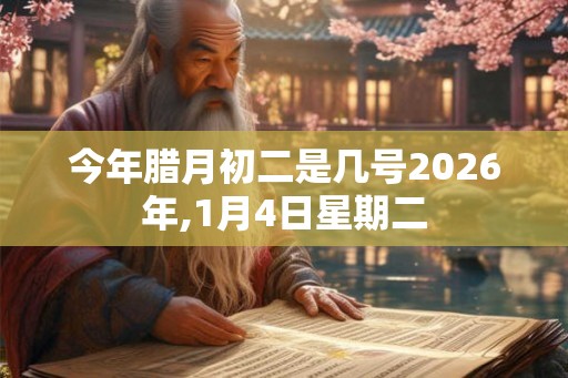 今年腊月初二是几号2026年,1月4日星期二
