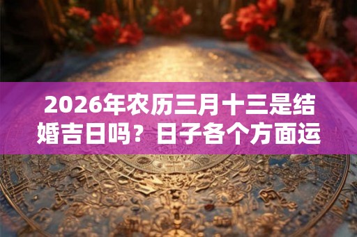 2026年农历三月十三是结婚吉日吗？日子各个方面运势？