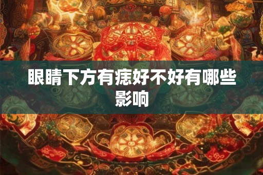 眼睛下方有痣好不好有哪些影响