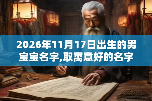 2026年11月17日出生的男宝宝名字,取寓意好的名字 2026年11月17日出生的男宝宝名字,取寓意好的名字