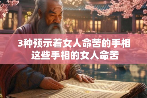 3种预示着女人命苦的手相 这些手相的女人命苦