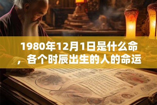 1980年12月1日是什么命,各个时辰出生的人的命运 1980年12月1日是什么命,各个时辰出生的人的命运
