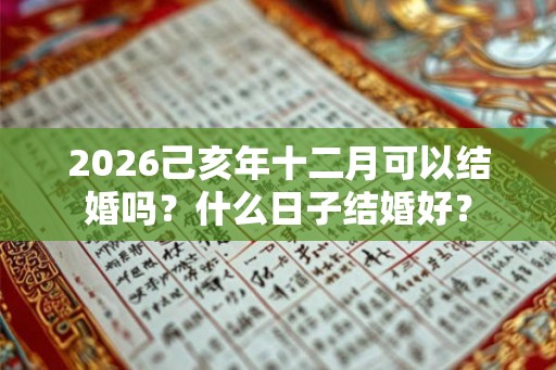 2026己亥年十二月可以结婚吗？什么日子结婚好？