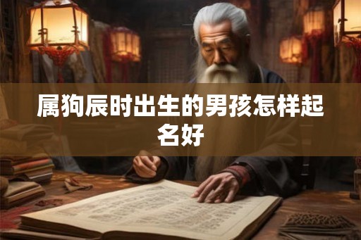 属狗辰时出生的男孩怎样起名好