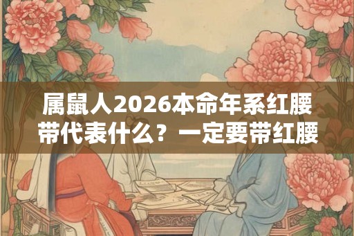 属鼠人2026本命年系红腰带代表什么？一定要带红腰带吗？