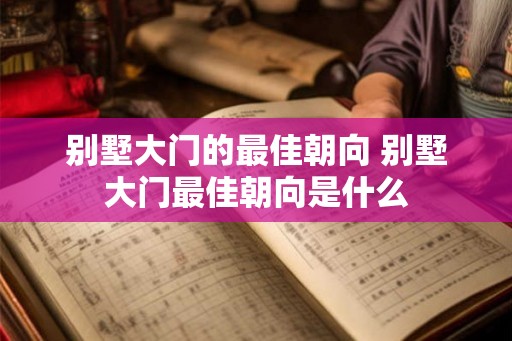 别墅大门的最佳朝向 别墅大门最佳朝向是什么