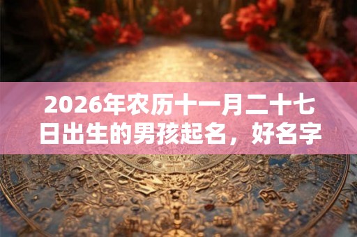 2026年农历十一月二十七日出生的男孩起名，好名字大全