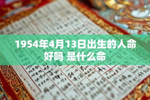 1954年4月13日出生的人命好吗 是什么命
