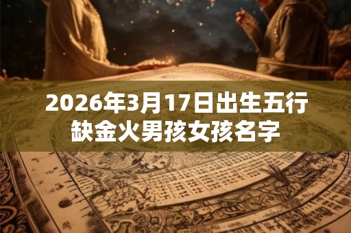 2026年3月17日出生五行缺金火男孩女孩名字