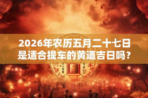 2026年农历五月二十七日是适合提车的黄道吉日吗？