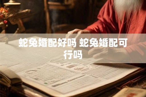 蛇兔婚配好吗 蛇兔婚配可行吗