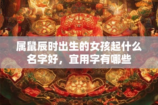 属鼠辰时出生的女孩起什么名字好，宜用字有哪些
