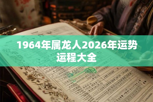 1964年属龙人2026年运势运程大全