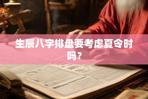 生辰八字排盘要考虑夏令时吗？