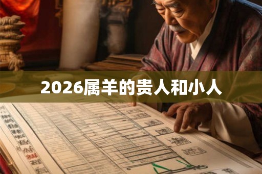 2026属羊的贵人和小人