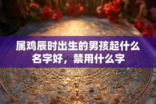 属鸡辰时出生的男孩起什么名字好，禁用什么字