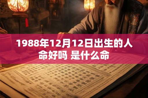 1988年12月12日出生的人命好吗 是什么命