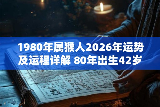 1980年属猴人2026年运势及运程详解 80年出生42岁猴人在虎年每月运势