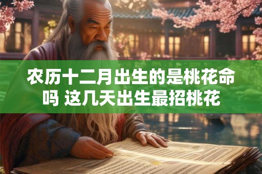 农历十二月出生的是桃花命吗 这几天出生最招桃花 农历十二月出生的是桃花命吗 这几天出生最招桃花
