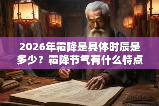 2026年霜降是具体时辰是多少？霜降节气有什么特点？