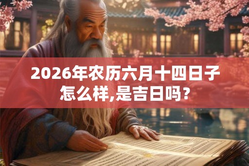 2026年农历六月十四日子怎么样,是吉日吗？