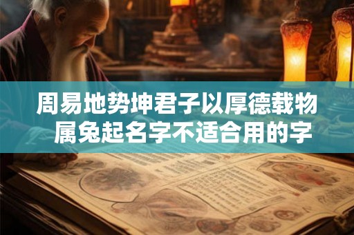 周易地势坤君子以厚德载物 属兔起名字不适合用的字 周易地势坤君子以厚德载物 属兔起名字不适合用的字