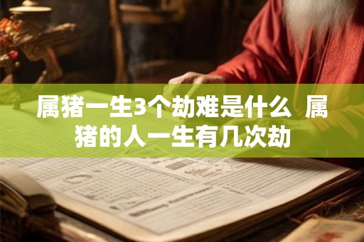 属猪一生3个劫难是什么 属猪的人一生有几次劫 属猪一生3个劫难是什么 属猪的人一生有几次劫