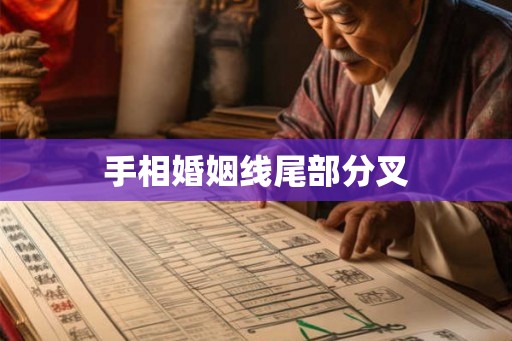 手相婚姻线尾部分叉